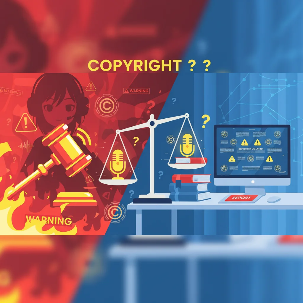 ポッドキャスト副業は著作権違反？VTuber切り抜きとの違法性を徹底解説