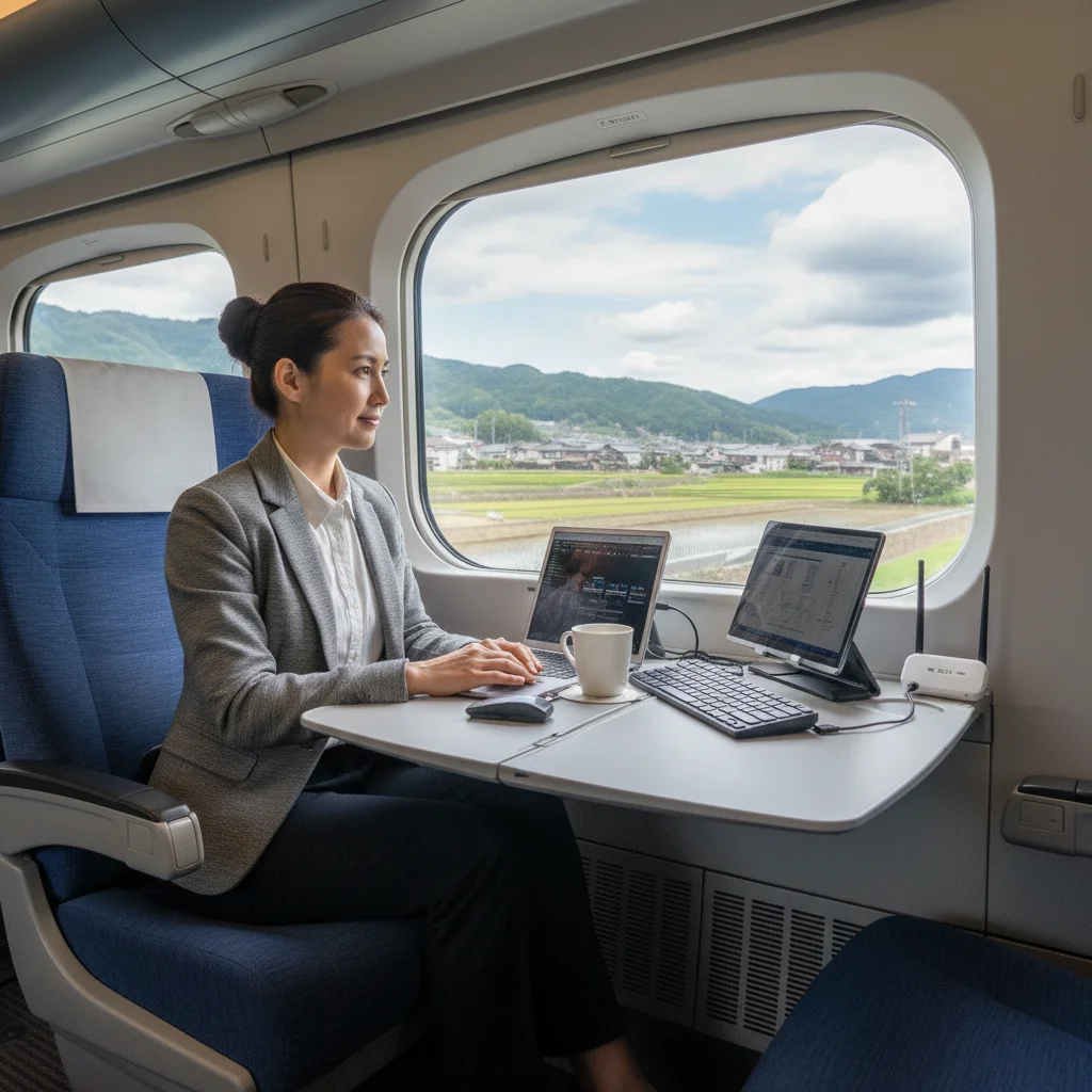 新幹線グリーン席でリモート作業は快適か？実測データで検証した結果と必須ガジェット5選