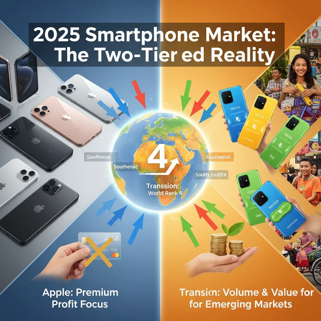 2025年スマホ市場の真実：新興国を支配するTRANSSIONとは？Apple・Samsungとの勢力図